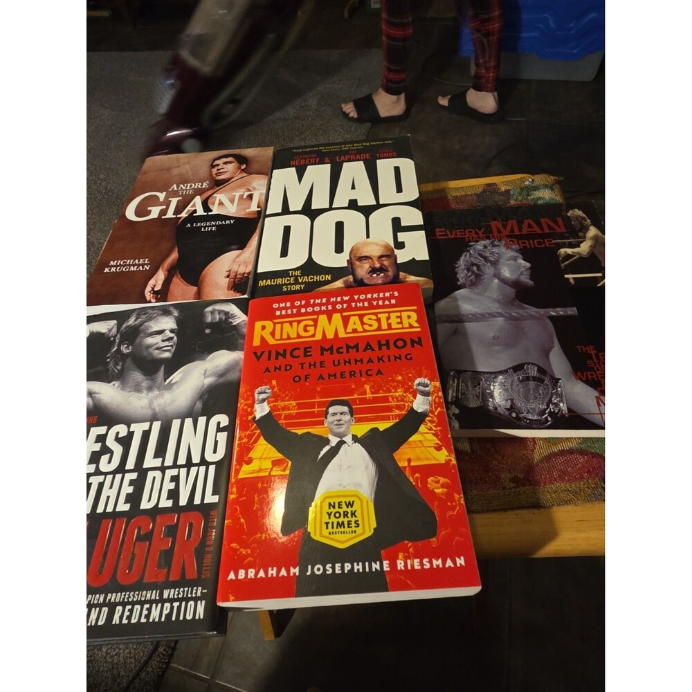 Wrestling Book Lot Andre Lex Luger McMahon Dibiase Mad Dog Vachon